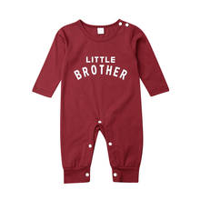 Infant Baby Boy Long Sleeve Little Brother Letter Print Romper Jumpsuit Autumn Winter Clothes Outfit 3 Color 2024 - buy cheap