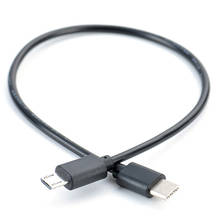 1 шт. Тип USB C кабель-переходник «папа»-Micro USB 5 Pin B штекер преобразователь OTG адаптер свинцовый кабель для передачи данных для мобильных телефонов 30 см 2024 - купить недорого