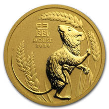 Ano do mouse austrália 1oz moeda de ouro prateado 2020 moedas comemorativas banhadas a ouro presente 2024 - compre barato