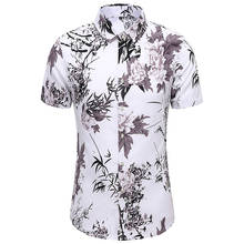 Camisas de manga corta para hombre, camisas hawaianas con estampado Floral, corte Regular para vacaciones en la playa, 5XL, 6XL, 7XL, verano 2021 2024 - compra barato