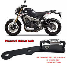 MT09 Helmet Lock Password Mount Hook Black Side Anti-theft Security Fits For Yamaha MT-09/FZ-09 14-19, FJ-09 14-17, XSR900 15-16 2024 - buy cheap