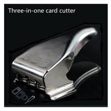 Cortador de tarjetas Nano/estándar/Micro SIM de aleación de aluminio tres en uno, corta tres tarjetas diferentes, conveniente, rápido y fácil de usar 2024 - compra barato