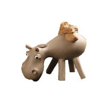 Yixing roxo areia chá animais de estimação esculturas artesanais implicando sorte de burro e riqueza através de artesanato artesanal mobiliário doméstico 2024 - compre barato