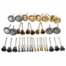 36 pcs Copper Wire Polishing Wheel Brush Drum full set for Dremel Rotary Tool Hot 2024 - buy cheap