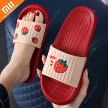 Xiaomi-pantufas femininas estampadas morangos para casa, pantufas de verão, antiderrapantes, para homens e mulheres 2024 - compre barato