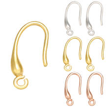 1 pair brass DIY earring hook women simple Earring Connecter wires gold silver plating Jewelry Making Findings 2024 - buy cheap