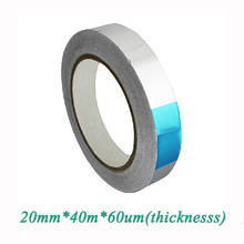20MM*40M*0.06MM   aluminum foil adhesive tape  temperature metal aluminum foil tape 2024 - buy cheap
