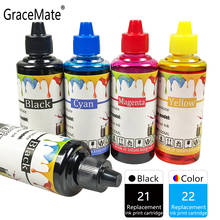 GraceMate-botella de tinta de repuesto para impresora, Compatible con Hp 21 22, Deskjet F2180, F2200, F2280, F4180, F300, F380, 380, D2300 2024 - compra barato