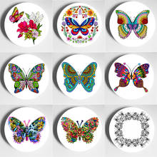 Красочные бабочки, иллюстрация, декоративная тарелка, креативная керамическая художественная тарелка, красивая настенная тарелка для дома, отеля, ресторана 2024 - купить недорого