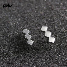 UVW301-Pendientes pequeños de acero para mujer, aretes pequeños, Piercing, Color plateado, geométrico, Punk, Unisex, 2 unidades 2024 - compra barato