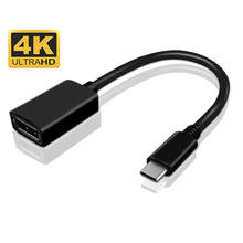 Адаптер SOONHUA USB 3,1 Type-C в DP Displayport, кабель-конвертер для аудио и видео, многослойный кабель-щит, кабели-конвертер 2024 - купить недорого