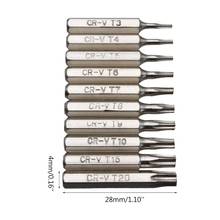 10PCS CR-V Torx Chave De Fenda Bits Set T3 T4 T5 T6 T7 T8 T9 T10 T15 T20 Móvel Reparação Pouco Plum Blossoms Reparação Cabeça 2024 - compre barato