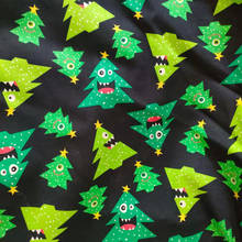 50x70CM Cartoon Christmas Trees 100% Cotton Fabric for Kids Clothes Home Textile Sewing Quilting DIY Needlework Material 2024 - buy cheap