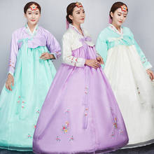 Fantasia de palácio hanbok feminina, vestido coreano tradicional para dança étnica menor 2024 - compre barato