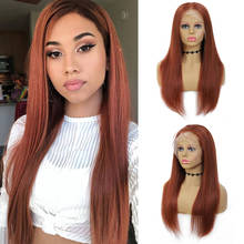 4X13 Lace Front Human Hair Wigs Colored Copper Red Long Straight Wigs Brazilian Hair For Black Women Non-Remy IJOY 2024 - buy cheap