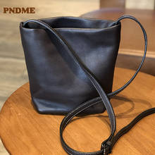 Fashion leisure trend wild natural real leather ladies small shoulder bag simple retro daily weekend party messenger bag 2024 - buy cheap