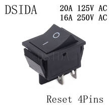 Power Switch 25*31mm 2 Position 4 Pins KCD4 Rocker Switch Reset With 10A 125VAC/6A 250V 21x24 Ship Type Switch 2024 - buy cheap