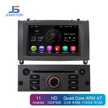 Jdaston-central multimídia automotiva para peugeot 407 2005-2012, 1 din, som estéreo, dvd, rádio, wi-fi, tela ips, sd, navegação gps, android 10 2024 - compre barato