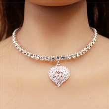 Top Quality Exquisite Crystal Women Wedding Necklace Jewelry silver plated full rhinestone jewellery accessories for bride 2024 - buy cheap