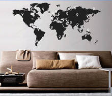 World Map Wall Sticker vinyl home livingroom wall decor office wall decal  removable wall art mural HJ681 2024 - buy cheap