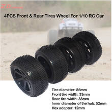 RC Front Rubber Tyre Tire Diameter:85mm 4Pcs /lot for 1/10 Off-Road Buggy Car