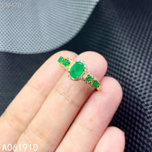 KJJEAXCMY fine jewelry 925 sterling silver inlaid natural emerald popular female ring support detection exquisite 2024 - buy cheap