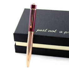 Hot Selling Luxury diamond Metal Roller Ballpoint Pen Business Men Writing Signature Pen Metal refill and gift box select 2024 - buy cheap