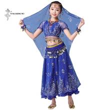 Kids Belly Dance Costumes Set Oriental Dance Costumes Girl Egypt  Bollywood Indian Belly Dancing Clothing with Accessory 8pc/set 2024 - buy cheap