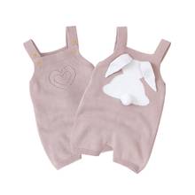 Baby Rompers Jumpsuits Cute Easter Rabbit Knitted Newborn Boys Girls Sunsuit Overalls Spring Summer Sleeveless Kids Clothes 0-18 2024 - buy cheap