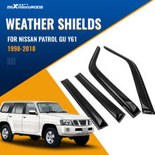 4 Weather Weathershields for Nissan Patrol Y61 GU 98-18 Window Door Visor New 2024 - buy cheap