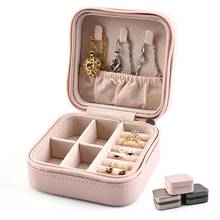 Velvet Jewelry Box Multilayer Storage Box Case Portable Faux Leather Zip Jewelry Box Ring Earrings Bracelet Storage Case Pouch 2024 - buy cheap