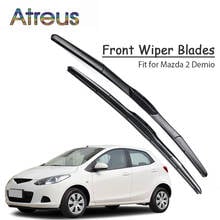 Atreus 2pcs High Quality Long Life Rubber Front Wiper Blades For Mazda 2 Demio DY DE DJ 2002-2017Windscreen Original Wiper 2024 - buy cheap