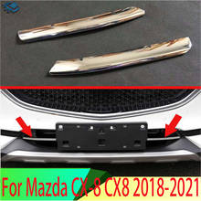 For Mazda CX-8 CX8 2018-2021 ABS Chrome Front Center Mesh Grille Grill Cover Radiator Strip Trim Decoration Car Styling 2024 - buy cheap