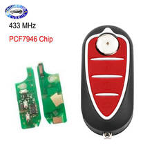 3 Button Folding Remote Key Fob ASK 433MHz PCF7946 Chip for Alfa Romeo 147 156 166 GT 2024 - buy cheap