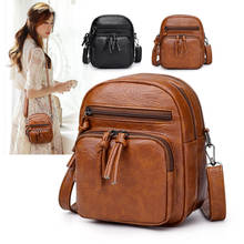 Retro Shoulder Bag For Women PU Leather Crossbody Bag Multi-pocket Messenger Bag Lady Square Bag Large Capacity Handbag bolso 2024 - buy cheap