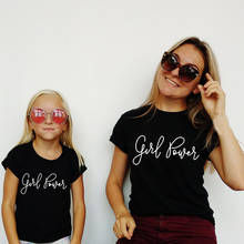 1pc Girl Power Mommy and Me Clothes Mama Girls Tshirts Mother and Daughter Family Matching Tee Shirt Women's Day Shirts Fashion 2024 - buy cheap