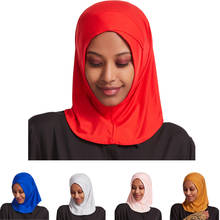 Turbante de una pieza Amira Hijab para mujer, bufanda interior musulmana, pañuelo instantáneo para la cabeza, pañuelo islámico, chal, chal árabe, Niqab 2024 - compra barato