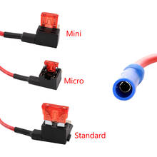 12V Fuse Holder Adapter For Car Add-a-circuit TAP Adapter Universal 12 V Micro Mini Standard Auto Car Fuse Holder With 10A Blade 2024 - buy cheap