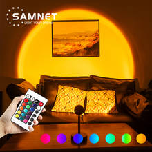 RGB Sunset Projection Lamp USB Remote Control LED Night Light Sun Projection Table Lamp Decor For Home Bedroom As Ambient light 2024 - buy cheap