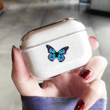 Monarch Butterfly Blue Purple Earphone Case For Apple Airpods Pro Transparent Protective Shell For Airpods Pro Cover 2024 - buy cheap