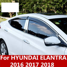Visor para janela de carro, guarda chuva, para hyundai elantra 2016 2017 2018 2024 - compre barato