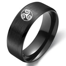 Кольцо-печатка с логотипом Teen Wolf, модные кольца из нержавеющей стали для мужчин, байкерские ювелирные изделия Triskele Triskelion, титановое женское кольцо, ювелирные изделия 2024 - купить недорого