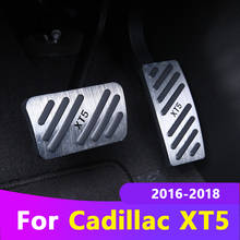 Aleación de aluminio estilo coche acelerador Pedal de freno pedales antideslizantes cubierta de almohadillas en para Cadillac xt5 2016 2017 accesorios de 2018 2024 - compra barato