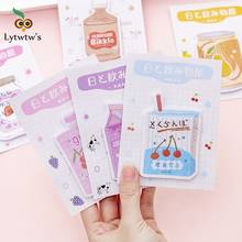 Lytwtw's Cute Juice Sticky Notes Notepad Adhesive Memo Pad Office School Supply Stationery Sketchbook Sticker Decoration 2024 - buy cheap