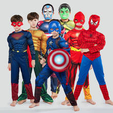 Disfraz de héroe para niños, disfraz de Halloween, máscara muscular, ropa de Navidad y Halloween 2024 - compra barato