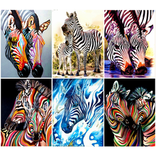 HUACAN New Arrival Diamond Painting Zebra 5D Diamond Art Mosaic Animal Full Square Embroidery Home Decor 2024 - buy cheap