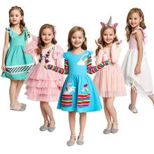 VOGUEON Little Girls Summer Casual Dress Children Elegant Princess Frocks Kids Tshirt Mini Dress Girl Birthday Party Clothes 2024 - buy cheap