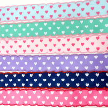 5yards/Lot 25mm Sewing Edge Grosgrain Ribbon Printed Heart-Shaped Ribbon For Wedding Christmas Decoration DIY Sewing Fabric 2024 - buy cheap