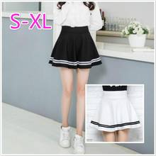 Fashion Summer Style Women Skirt Solid Color Sexy High Waist Pleated Skirt black Korean Version Mini A-line Saia 2024 - buy cheap