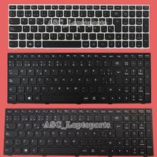 Teclado de smartphone, novo, espanhol, para lenovo ideapad 300-15ibr 300-15300-17isk, preto, iluminado, sem luz de fundo 2024 - compre barato